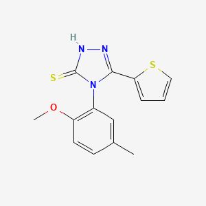 4-(2-methoxy-5-methylphenyl)-5-(thiophen-2-yl)-4H-1,2,4-triazole-3-thiol