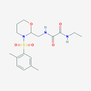 N1-((3-((2,5-dimethylphenyl)sulfonyl)-1,3-oxazinan-2-yl)methyl)-N2-ethyloxalamide