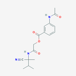 molecular formula C17H21N3O4 B2941537 [(1-Cyano-1,2-dimethylpropyl)carbamoyl]methyl 3-acetamidobenzoate CAS No. 878086-89-6