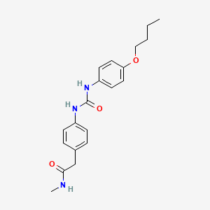 2-(4-(3-(4-butoxyphenyl)ureido)phenyl)-N-methylacetamide