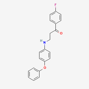 molecular formula C21H18FNO2 B2941549 1-(4-Fluorophenyl)-3-(4-phenoxyanilino)-1-propanone CAS No. 883794-76-1