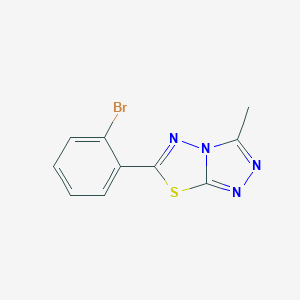 molecular formula C10H7BrN4S B294155 6-(2-Bromophenyl)-3-methyl[1,2,4]triazolo[3,4-b][1,3,4]thiadiazole 