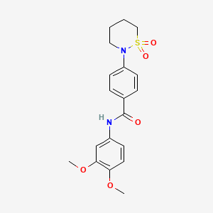 N-(3,4-dimethoxyphenyl)-4-(1,1-dioxothiazinan-2-yl)benzamide