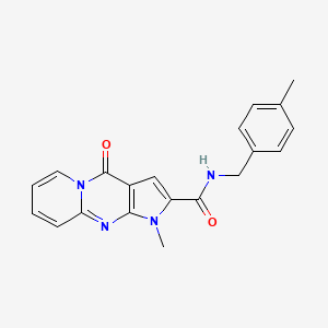 molecular formula C20H18N4O2 B2941562 1-methyl-N-(4-methylbenzyl)-4-oxo-1,4-dihydropyrido[1,2-a]pyrrolo[2,3-d]pyrimidine-2-carboxamide CAS No. 864853-54-3