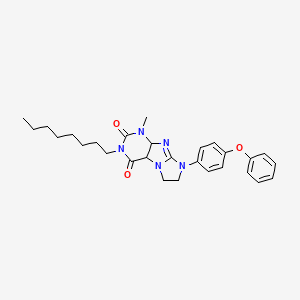 1-methyl-3-octyl-8-(4-phenoxyphenyl)-1H,2H,3H,4H,6H,7H,8H-imidazo[1,2-g]purine-2,4-dione