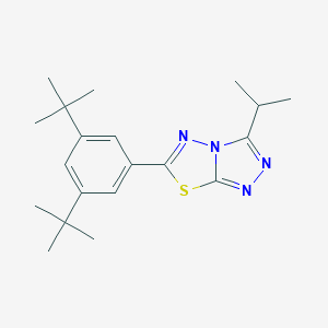 molecular formula C20H28N4S B294157 6-(3,5-Ditert-butylphenyl)-3-isopropyl[1,2,4]triazolo[3,4-b][1,3,4]thiadiazole 