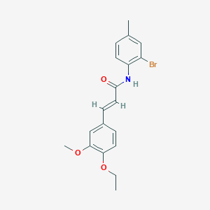 (2E)-N-(2-bromo-4-methylphenyl)-3-(4-ethoxy-3-methoxyphenyl)prop-2-enamide
