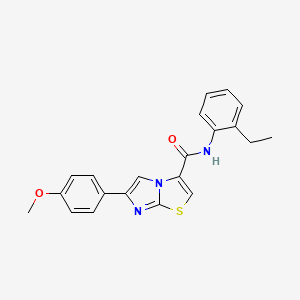 molecular formula C21H19N3O2S B2941577 N-(2-乙基苯基)-6-(4-甲氧基苯基)咪唑并[2,1-b]噻唑-3-甲酰胺 CAS No. 1021260-42-3