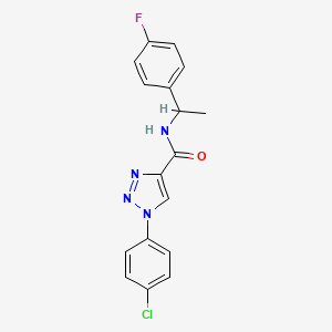 1-(4-chlorophenyl)-N-[1-(4-fluorophenyl)ethyl]-1H-1,2,3-triazole-4-carboxamide