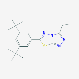molecular formula C19H26N4S B294158 6-(3,5-Di-tert-butylphenyl)-3-ethyl[1,2,4]triazolo[3,4-b][1,3,4]thiadiazole 