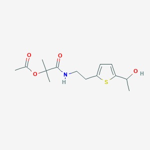 1-((2-(5-(1-Hydroxyethyl)thiophen-2-yl)ethyl)amino)-2-methyl-1-oxopropan-2-yl acetate