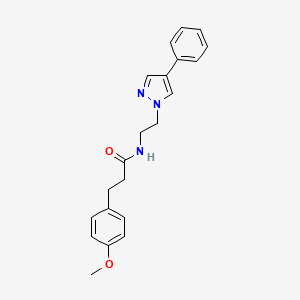 3-(4-methoxyphenyl)-N-(2-(4-phenyl-1H-pyrazol-1-yl)ethyl)propanamide