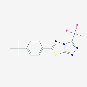 molecular formula C14H13F3N4S B294159 6-(4-Tert-butylphenyl)-3-(trifluoromethyl)[1,2,4]triazolo[3,4-b][1,3,4]thiadiazole 