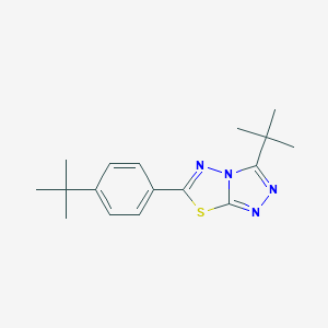 molecular formula C17H22N4S B294160 3-Tert-butyl-6-(4-tert-butylphenyl)[1,2,4]triazolo[3,4-b][1,3,4]thiadiazole 