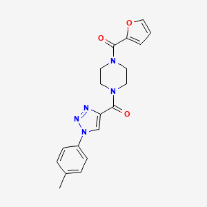 molecular formula C19H19N5O3 B2941606 furan-2-yl(4-{[1-(4-methylphenyl)-1H-1,2,3-triazol-4-yl]carbonyl}piperazin-1-yl)methanone CAS No. 1326874-27-4