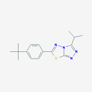 molecular formula C16H20N4S B294161 6-(4-Tert-butylphenyl)-3-isopropyl[1,2,4]triazolo[3,4-b][1,3,4]thiadiazole 