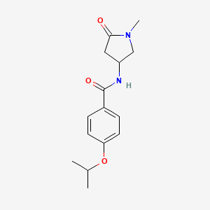 molecular formula C15H20N2O3 B2941611 4-isopropoxy-N-(1-methyl-5-oxopyrrolidin-3-yl)benzamide CAS No. 1396752-24-1