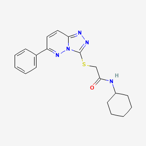 molecular formula C19H21N5OS B2941620 N-环己基-2-((6-苯基-[1,2,4]三唑并[4,3-b]哒嗪-3-基)硫代)乙酰胺 CAS No. 894062-03-4
