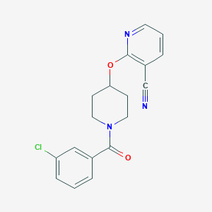 2-((1-(3-Chlorobenzoyl)piperidin-4-yl)oxy)nicotinonitrile