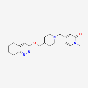 1-methyl-4-((4-(((5,6,7,8-tetrahydrocinnolin-3-yl)oxy)methyl)piperidin-1-yl)methyl)pyridin-2(1H)-one