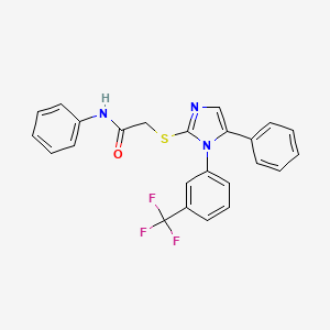 N-phenyl-2-((5-phenyl-1-(3-(trifluoromethyl)phenyl)-1H-imidazol-2-yl)thio)acetamide