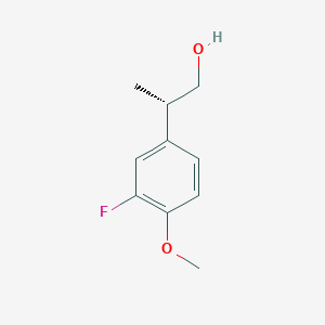 molecular formula C10H13FO2 B2941631 (2S)-2-(3-Fluoro-4-methoxyphenyl)propan-1-ol CAS No. 2248209-22-3