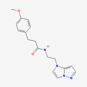 molecular formula C17H20N4O2 B2941635 N-(2-(1H-咪唑并[1,2-b]吡唑-1-基)乙基)-3-(4-甲氧基苯基)丙酰胺 CAS No. 1798676-13-7