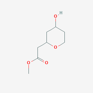 Methyl 2-(4-hydroxyoxan-2-yl)acetate
