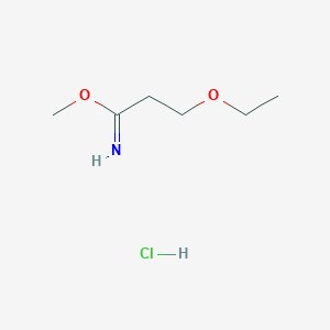molecular formula C6H14ClNO2 B2941646 Methyl 3-ethoxypropanimidate hydrochloride CAS No. 1803609-03-1