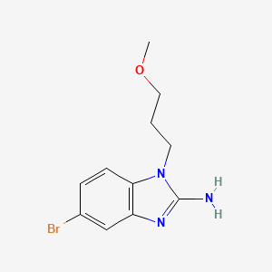 molecular formula C11H14BrN3O B2941647 5-溴-1-(3-甲氧基丙基)-1H-苯并[d]咪唑-2-胺 CAS No. 1156930-01-6