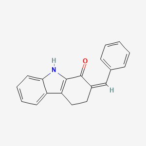 molecular formula C19H15NO B2941648 2-[(Z)-苯甲亚甲基]-4,9-二氢-1H-咔唑-1(3H)-酮 CAS No. 1164562-06-4