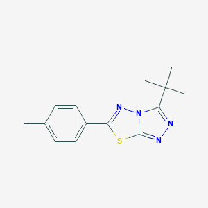 molecular formula C14H16N4S B294165 3-Tert-butyl-6-(4-methylphenyl)[1,2,4]triazolo[3,4-b][1,3,4]thiadiazole 