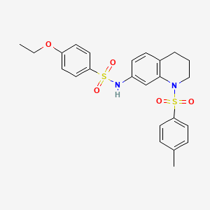 molecular formula C24H26N2O5S2 B2941653 4-乙氧基-N-(1-甲苯磺酰基-1,2,3,4-四氢喹啉-7-基)苯磺酰胺 CAS No. 946226-23-9
