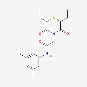 2-(2,6-diethyl-3,5-dioxothiomorpholin-4-yl)-N-(3,5-dimethylphenyl)acetamide