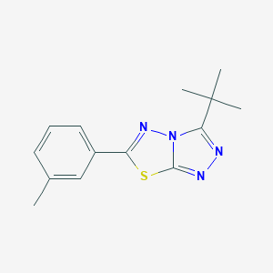 molecular formula C14H16N4S B294167 3-Tert-butyl-6-(3-methylphenyl)[1,2,4]triazolo[3,4-b][1,3,4]thiadiazole 