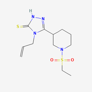 molecular formula C12H20N4O2S2 B2941670 4-烯丙基-5-[1-(乙磺酰基)哌啶-3-基]-4H-1,2,4-三唑-3-硫醇 CAS No. 932875-78-0
