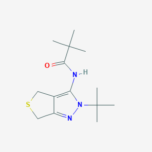 molecular formula C14H23N3OS B2941677 N-(2-(tert-butyl)-4,6-dihydro-2H-thieno[3,4-c]pyrazol-3-yl)pivalamide CAS No. 450340-02-0