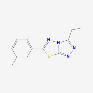 molecular formula C12H12N4S B294168 3-Ethyl-6-(3-methylphenyl)[1,2,4]triazolo[3,4-b][1,3,4]thiadiazole 