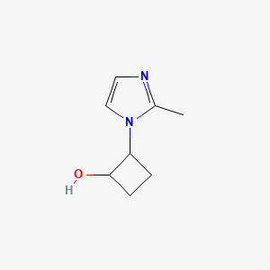molecular formula C8H12N2O B2941680 2-(2-methyl-1H-imidazol-1-yl)cyclobutan-1-ol CAS No. 2158131-55-4