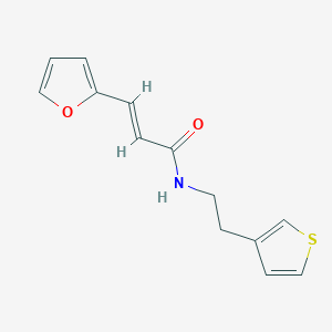 molecular formula C13H13NO2S B2941683 (E)-3-(呋喃-2-基)-N-(2-(噻吩-3-基)乙基)丙烯酰胺 CAS No. 1331727-03-7