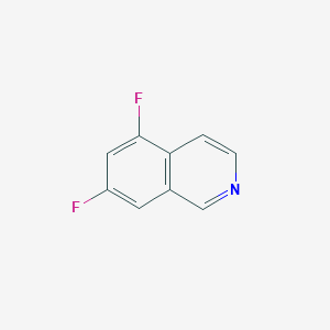 molecular formula C9H5F2N B2941687 5,7-Difluoroisoquinoline CAS No. 1369186-67-3