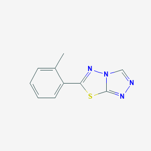 molecular formula C10H8N4S B294170 6-(2-Methylphenyl)[1,2,4]triazolo[3,4-b][1,3,4]thiadiazole 