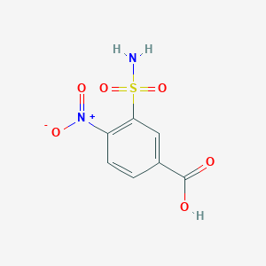 molecular formula C7H6N2O6S B2941708 4-Nitro-3-sulfamoylbenzoic acid CAS No. 2503207-68-7