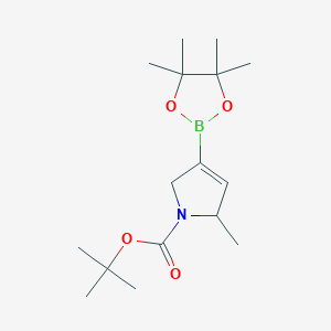 molecular formula C16H28BNO4 B2941712 叔丁基-2-甲基-4-(4,4,5,5-四甲基-1,3,2-二氧杂硼烷-2-基)-2,5-二氢吡咯-1-羧酸酯 CAS No. 2304631-35-2