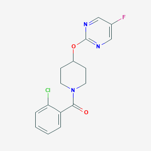 molecular formula C16H15ClFN3O2 B2941717 (2-Chlorophenyl)-[4-(5-fluoropyrimidin-2-yl)oxypiperidin-1-yl]methanone CAS No. 2380169-45-7