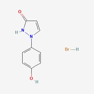 molecular formula C9H9BrN2O2 B2941721 1-(4-Hydroxyphenyl)-1H-pyrazol-3-ol hydrobromide CAS No. 2174001-94-4