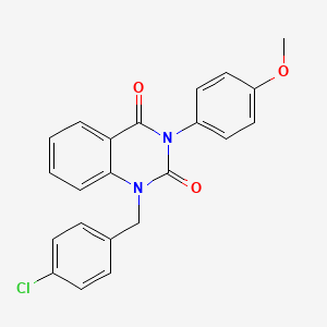molecular formula C22H17ClN2O3 B2941724 1-(4-chlorobenzyl)-3-(4-methoxyphenyl)quinazoline-2,4(1H,3H)-dione CAS No. 899923-66-1