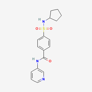 molecular formula C17H19N3O3S B2941731 4-(环戊基磺酰胺基)-N-吡啶-3-基苯甲酰胺 CAS No. 898657-82-4