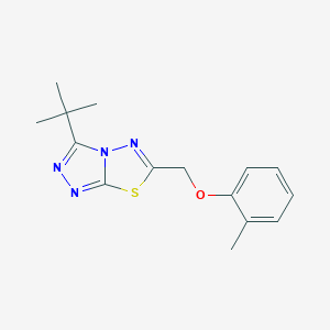 molecular formula C15H18N4OS B294174 3-Tert-butyl-6-[(2-methylphenoxy)methyl][1,2,4]triazolo[3,4-b][1,3,4]thiadiazole 