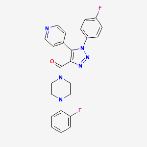 molecular formula C24H20F2N6O B2941742 N-{2-[(4-methylpiperazin-1-yl)(pyridin-3-yl)methyl]-1-benzofuran-3-yl}benzamide CAS No. 1251634-30-6